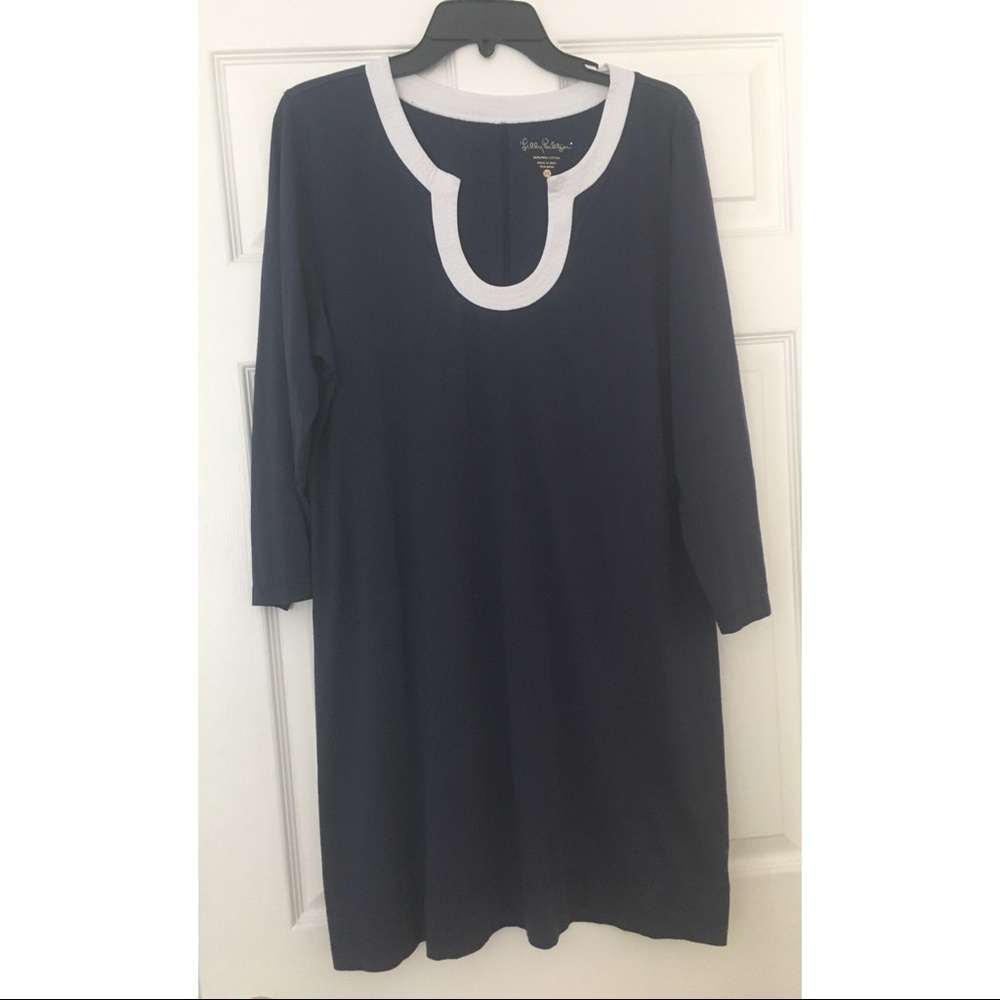 Lilly Pulitzer Navy and White Marlina Dress